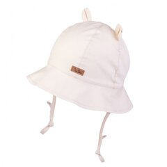 Тонкая хлопковая шапка-панамка TuTu, кремовая цена и информация | Шапки, перчатки, шарфы для девочек | kaup24.ee