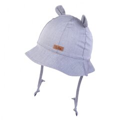 Тонкая хлопковая шапка-панамка с ушками TuTu, серая цена и информация | Шапки, перчатки, шарфы для мальчиков | kaup24.ee