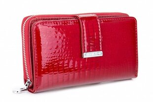 Naiste rahakott naturaalsest lakitud nahast Jennifer Jones, punane hind ja info | Naiste rahakotid | kaup24.ee