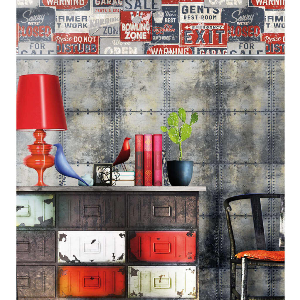 425296 Urban Friends & Coffee Wallpaper Billboards Small Blue and Red hind ja info | Tapeedid | kaup24.ee