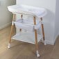 431128 CHILDHOME Changing Table "Evolux" White Natural цена и информация | Mähkimislinad | kaup24.ee