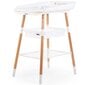 431128 CHILDHOME Changing Table "Evolux" White Natural цена и информация | Mähkimislinad | kaup24.ee