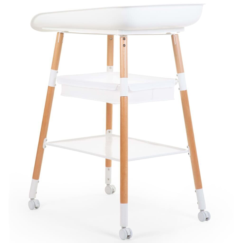 431128 CHILDHOME Changing Table "Evolux" White Natural hind ja info | Mähkimislinad | kaup24.ee