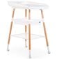 431128 CHILDHOME Changing Table "Evolux" White Natural hind ja info | Mähkimislinad | kaup24.ee