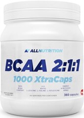 AllNutrition Bcaa 2:1:1 XtraCaps 360 kapslit hind ja info | Vitamiinid, toidulisandid, preparaadid tervise heaoluks | kaup24.ee