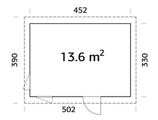 Aiamaja Etta 13,6 m² soojustusvalmis цена и информация | Садовые сараи, дровницы | kaup24.ee