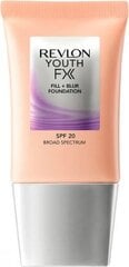 Жидкая основа для макияжа Youthfx Fill Revlon SPF 20: цвет - 405 - Almond - 30 мл цена и информация | Пудры, базы под макияж | kaup24.ee