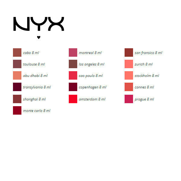 Huulevärv Soft Matte NYX (8 ml): Värvus - zurich 8 ml hind ja info | Huulepulgad, -läiked, -palsamid, vaseliin | kaup24.ee