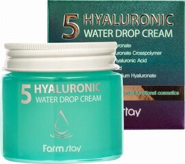 Крем для лица FarmStay Hyaluronic 5 Water Drop Cream с концентрированным гиалуроновым комплексом, 80мл цена и информация | Кремы для лица | kaup24.ee
