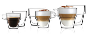 Набор чашек Vialli Design с двойными стеклянными стенками Senso, различных размеров, 6 шт. цена и информация | Стаканы, фужеры, кувшины | kaup24.ee