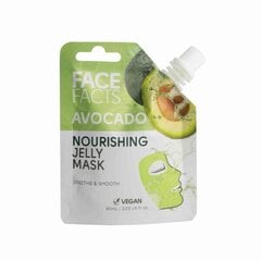 Питательная и увлажняющая гелевая маска с авокадо Face Facts, 60 мл цена и информация | Маски для лица, патчи для глаз | kaup24.ee