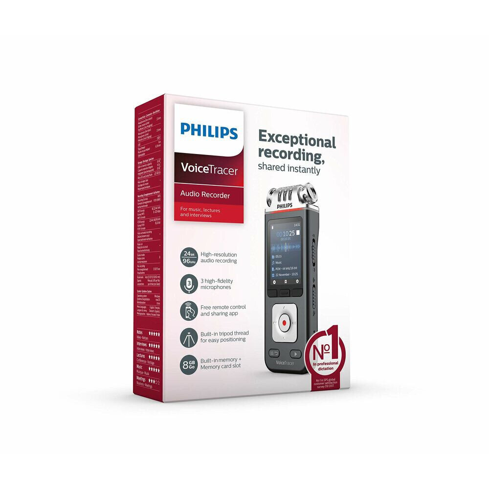 Philips VoiceTracer hind ja info | Diktofonid | kaup24.ee