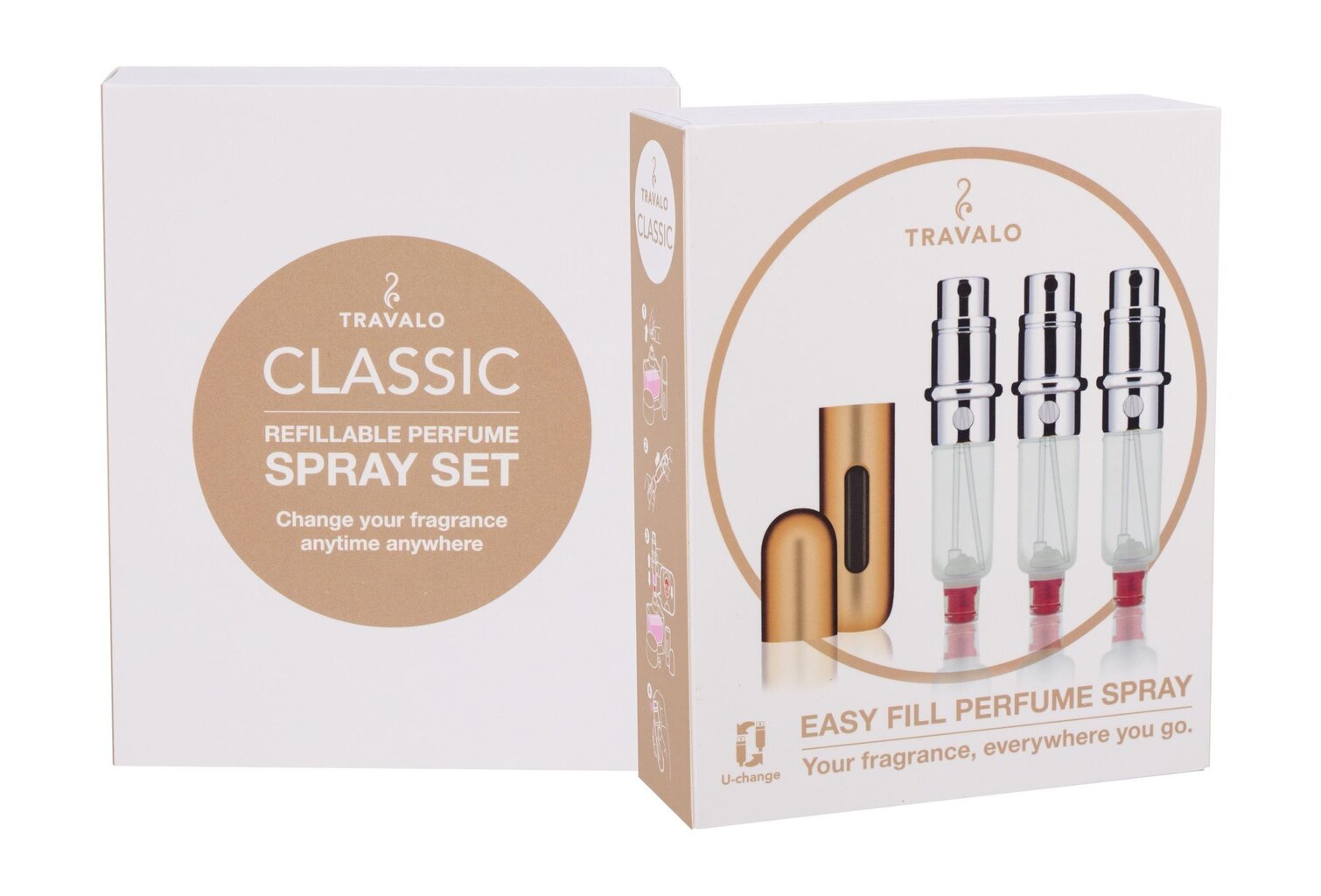 Taastäidetav parfüümipihusti Travalo Travalo Classic HD unisex 3x5 ml цена и информация | Meigikotid, lauapeeglid | kaup24.ee