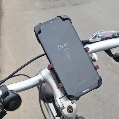 Jalgrattatelefoni hoidja kummipaelaga цена и информация | Rattakotid ja telefonikotid | kaup24.ee