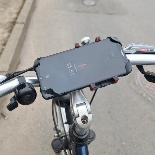 Jalgrattatelefoni hoidja kummipaelaga цена и информация | Rattakotid ja telefonikotid | kaup24.ee
