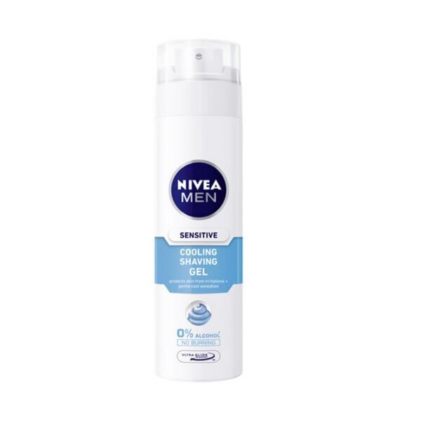 Raseerimise geel Men Sensitive Cool Nivea 0% Alkohol (200 ml) hind ja info | Raseerimisvahendid | kaup24.ee