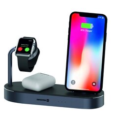 Беспроводная зарядная док-станция Swistten 4in1 MFI Wireless Docking Station 45 Вт / для Apple iPhone / Apple Watch / iPod цена и информация | Зарядные устройства для телефонов | kaup24.ee