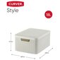 421844 Curver "Style" Storage Basket with Lid 3 pcs White 240652 hind ja info | Hoiukastid ja -korvid | kaup24.ee