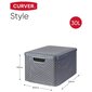 427270 Curver "Style" Storage Boxes with Lid 3 pcs Size S+M+L Anthracite hind ja info | Hoiukastid ja -korvid | kaup24.ee