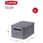 427270 Curver "Style" Storage Boxes with Lid 3 pcs Size S+M+L Anthracite hind ja info | Hoiukastid ja -korvid | kaup24.ee