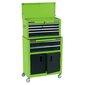 429542 Draper Tools Combo Roller Cabinet and Tool Chest 61,6x33x99,8 cm Green цена и информация | Tööriistakastid, tööriistahoidjad | kaup24.ee