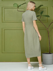 Naiste kleit Lega SK141, veniv, linane, roheline hind ja info | Kleidid | kaup24.ee
