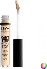 Näokorrektor Can't Stop Won't Stop NYX (3,5 ml): Värvus - true beige 3,5 ml цена и информация | Пудры, базы под макияж | kaup24.ee