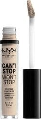 Корректор для лица Can't Stop Won't Stop NYX: цвет - medium olive, 3.5 мл цена и информация | Пудры, базы под макияж | kaup24.ee