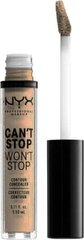 Корректор для лица Can't Stop Won't Stop NYX: цвет - neutral buff, 3.5 мл цена и информация | Пудры, базы под макияж | kaup24.ee