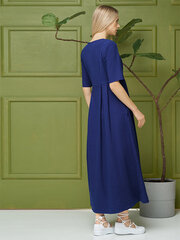 Платье из эластичного льна Lega SK143, тёмно-синий цена и информация | Платья | kaup24.ee