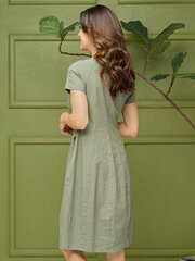 Платье из эластичного льна Lega SK142, зеленый цена и информация | Платья | kaup24.ee