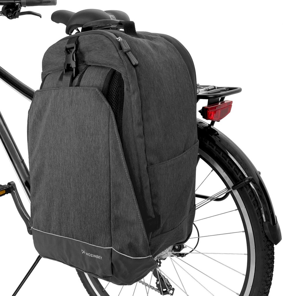 Wozinsky jalgratta pagasiruumi kott seljakott 2in1 40l must (WBB33BK) цена и информация | Meeste vöökotid, õlakotid | kaup24.ee