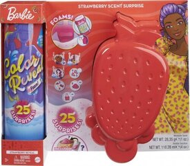 Mattel - Barbie Color Reveal Foam Strawberry Scent Surprise / from Assort цена и информация | MUST Металлическая бутылочка с Ярким рисунком (без BPA) (500ml) для мальчиков от 3+ лет Серая с Машинкой | kaup24.ee