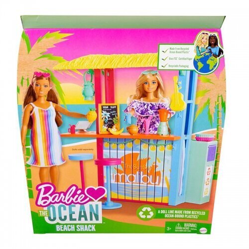 Mattel - Barbie Loves The Ocean Beach Shack Set hind ja info | Tüdrukute mänguasjad | kaup24.ee