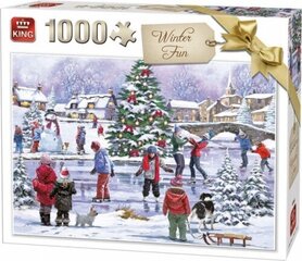 King - Puzzle 1000 Pcs Winter Fun hind ja info | Lauamängud ja mõistatused | kaup24.ee