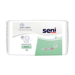 SAN SENI Plus anatomiskie ieliktņi 30gab. цена и информация | Подгузники, прокладки, одноразовые пеленки для взрослых | kaup24.ee