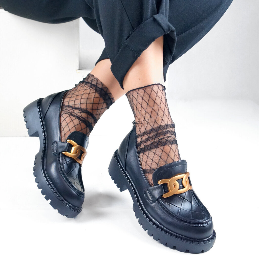 Mustad madalad kingad pandlaga hind ja info | Naiste kingad | kaup24.ee
