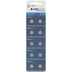 AgfaPhoto Alkaline Button Cell AG10 LR54 B10 цена и информация | Батарейки | kaup24.ee