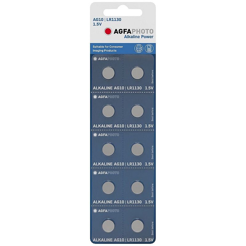 AgfaPhoto Alkaline Button Cell AG10 LR54 B10 цена и информация | Patareid | kaup24.ee