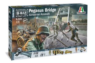 PEGASUS BRIDGE Airborne Assault 1:72 ITALERI 6194 6194 цена и информация | Развивающий мелкую моторику - кинетический песок KeyCraft NV215 (80 г) детям от 3+ лет, бежевый | kaup24.ee