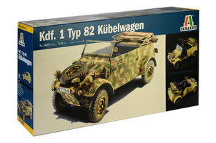 Kdf. 1 Typ 82 Kübelwagen 1:9 ITALERI 7405 7405 цена и информация | Развивающий мелкую моторику - кинетический песок KeyCraft NV215 (80 г) детям от 3+ лет, бежевый | kaup24.ee