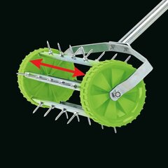 Draper Tools muruõhutaja, ogadega trummel, 450 mm, roheline hind ja info | Aeraatorid, mullafreesid | kaup24.ee