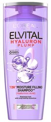 Увлажняющий шампунь для волос Elvital Hyaluron Plump 72 ч, 250 мл цена и информация | Шампуни | kaup24.ee