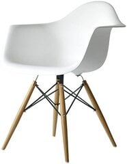 Набор из 2 обеденных стульев DHP Mid Century Modern, белый цена и информация | Стулья для кухни и столовой | kaup24.ee