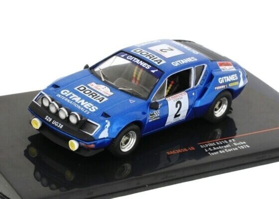 Alpine A310 #2 Rallye Tour de Corse 1976 J-C.Andruet/Biche 1:43 IXO RAC365B hind ja info | Poiste mänguasjad | kaup24.ee