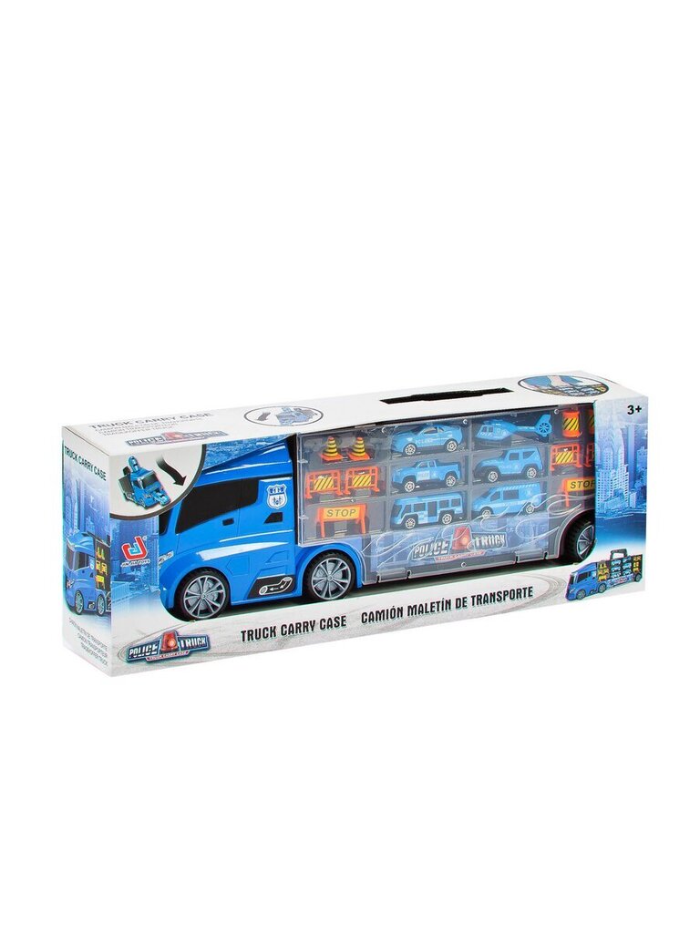 Masina komplekt Smart Toys Police Storage Truck with cars 666-08G hind ja info | Poiste mänguasjad | kaup24.ee