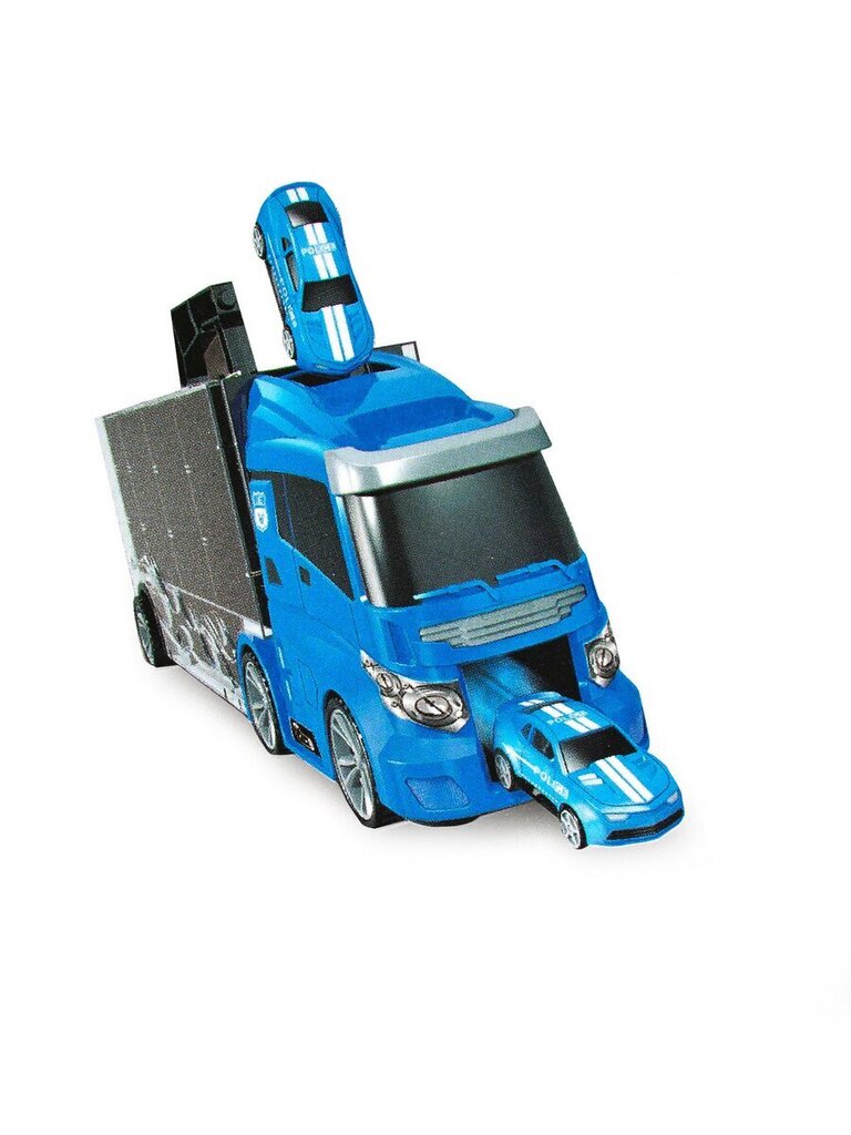 Masina komplekt Smart Toys Police Storage Truck with cars 666-08G цена и информация | Poiste mänguasjad | kaup24.ee