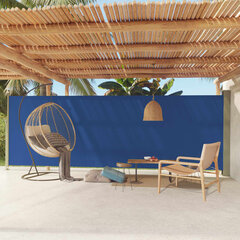 vidaXL lahtitõmmatav terrassi külgsein, 180x600 cm, sinine hind ja info | Päikesevarjud, markiisid ja alused | kaup24.ee