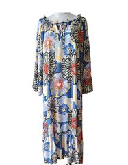 Suure lillemustriga naiste kleit Juice Firenze K5065.468-4 hind ja info | Kleidid | kaup24.ee