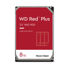 WD Red Plus NAS Hard Drive WD80EFZZ - hard drive - 8 TB - SATA 6Gb/s hind ja info | Sisemised kõvakettad (HDD, SSD, Hybrid) | kaup24.ee